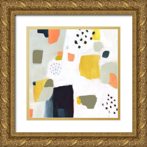 Spangle I Gold Ornate Wood Framed Art Print with Double Matting by Borges, Victoria