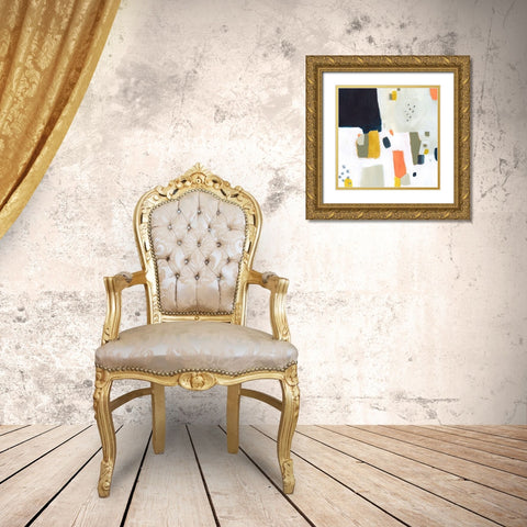 Spangle II Gold Ornate Wood Framed Art Print with Double Matting by Borges, Victoria