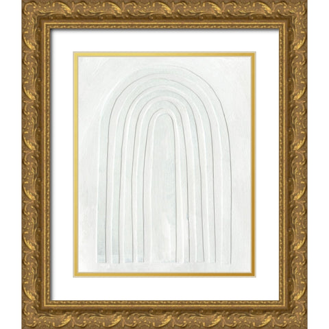 Arcobaleno Bianco II Gold Ornate Wood Framed Art Print with Double Matting by Scarvey, Emma