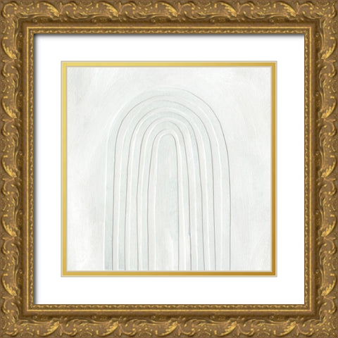 Arcobaleno Bianco III Gold Ornate Wood Framed Art Print with Double Matting by Scarvey, Emma