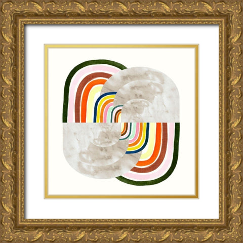 On Repeat II Gold Ornate Wood Framed Art Print with Double Matting by Borges, Victoria