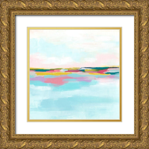 Rainbow Horizon I Gold Ornate Wood Framed Art Print with Double Matting by Vess, June Erica