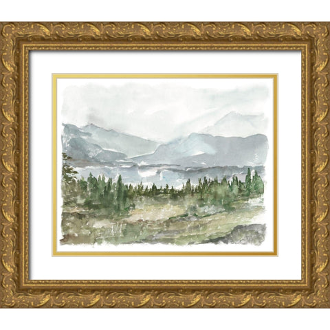 Overcast Reservoir II Gold Ornate Wood Framed Art Print with Double Matting by Harper, Ethan