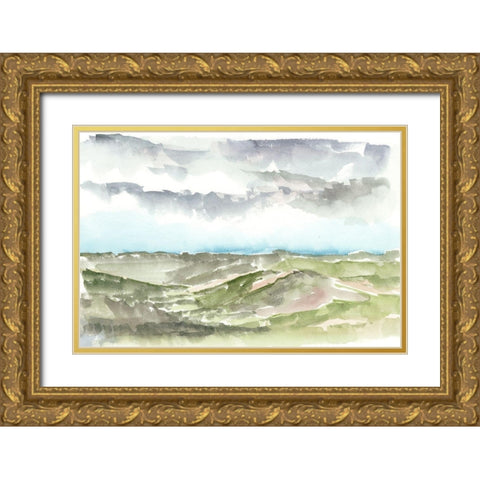 Valley Storm I Gold Ornate Wood Framed Art Print with Double Matting by Harper, Ethan