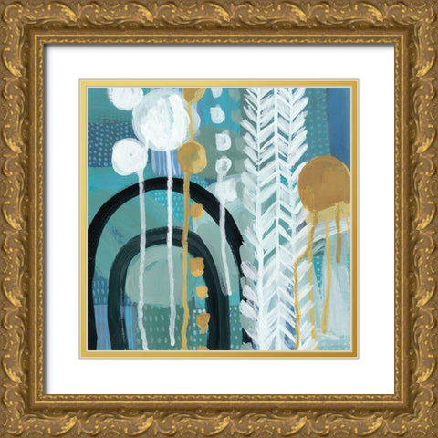 Ocean Garden II Gold Ornate Wood Framed Art Print with Double Matting by Zarris, Chariklia