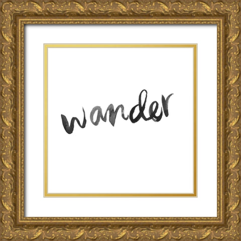 Posi-vibe II Gold Ornate Wood Framed Art Print with Double Matting by Parker, Jennifer Paxton