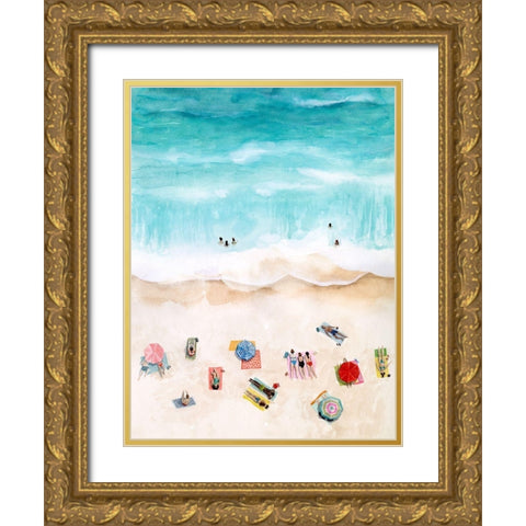 Beach Week I Gold Ornate Wood Framed Art Print with Double Matting by Popp, Grace