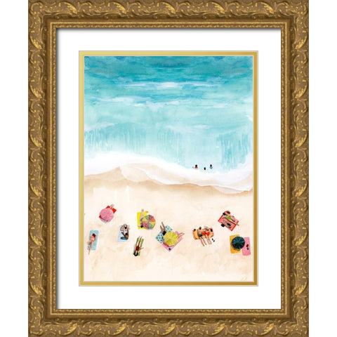 Beach Week II Gold Ornate Wood Framed Art Print with Double Matting by Popp, Grace
