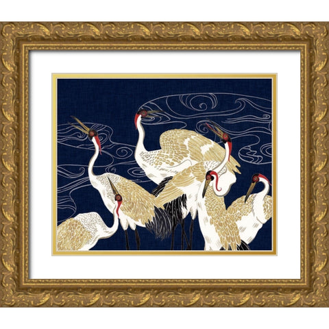 Beyond the Moon III Gold Ornate Wood Framed Art Print with Double Matting by Wang, Melissa