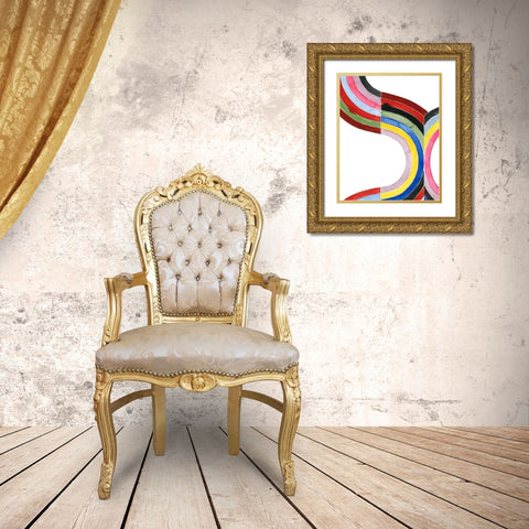 Deconstructed Rainbow I Gold Ornate Wood Framed Art Print with Double Matting by Popp, Grace