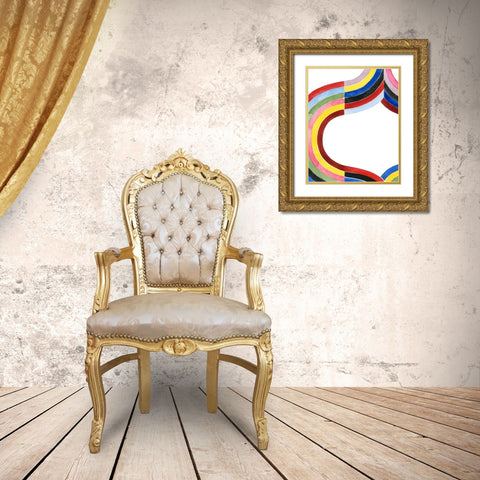 Deconstructed Rainbow II Gold Ornate Wood Framed Art Print with Double Matting by Popp, Grace