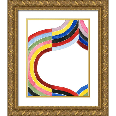 Deconstructed Rainbow II Gold Ornate Wood Framed Art Print with Double Matting by Popp, Grace