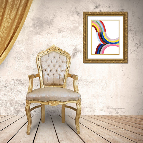 Deconstructed Rainbow III Gold Ornate Wood Framed Art Print with Double Matting by Popp, Grace