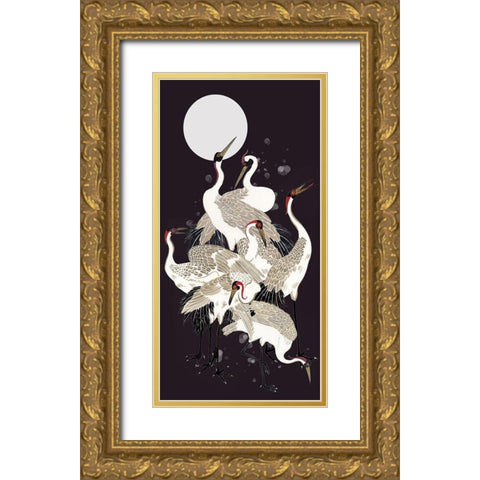 Winter Etude I Gold Ornate Wood Framed Art Print with Double Matting by Wang, Melissa
