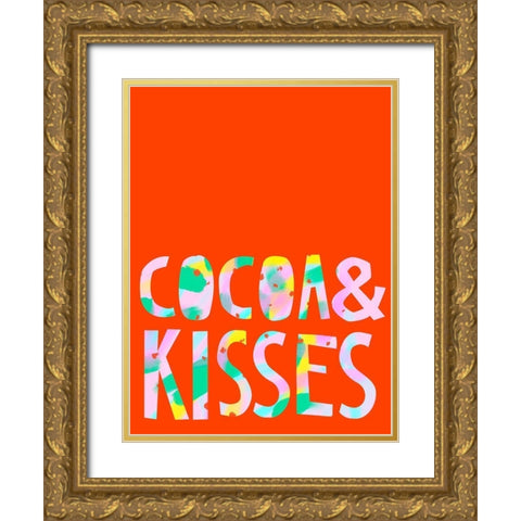 Merry and Bright III Gold Ornate Wood Framed Art Print with Double Matting by Blanckslate