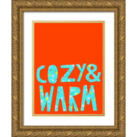 Merry and Bright IV Gold Ornate Wood Framed Art Print with Double Matting by Blanckslate