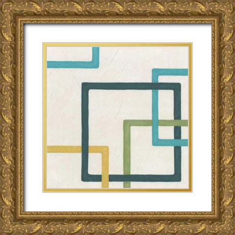 Non-Embellished Infinite Loop IV Gold Ornate Wood Framed Art Print with Double Matting by Vess, June Erica