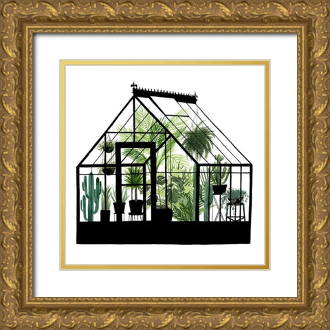 Glass House I Gold Ornate Wood Framed Art Print with Double Matting by Popp, Grace