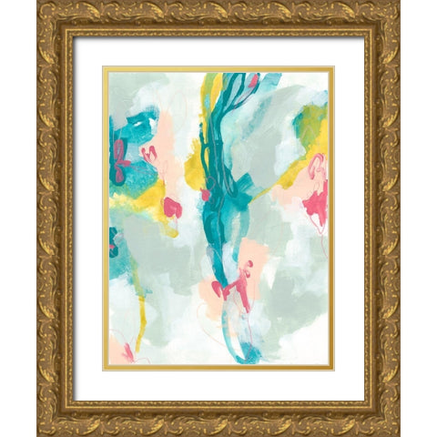 Liquid Helix II Gold Ornate Wood Framed Art Print with Double Matting by Vess, June Erica