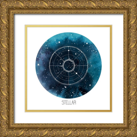 Celestial Orb IV Gold Ornate Wood Framed Art Print with Double Matting by Popp, Grace