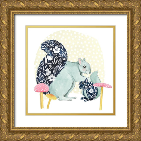 Flower Children III Gold Ornate Wood Framed Art Print with Double Matting by Popp, Grace