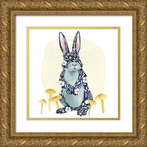 Flower Children IV Gold Ornate Wood Framed Art Print with Double Matting by Popp, Grace