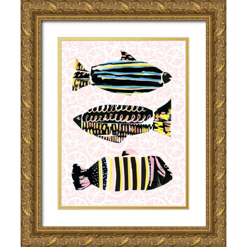 Capri I Gold Ornate Wood Framed Art Print with Double Matting by Blanckslate