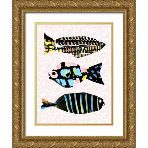 Capri II Gold Ornate Wood Framed Art Print with Double Matting by Blanckslate