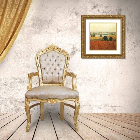 After Harvest Gold Ornate Wood Framed Art Print with Double Matting by Friedlander, Allen