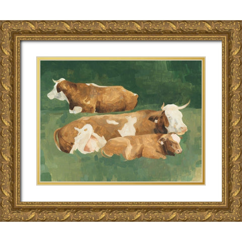 Custom Bucolic Sunday II Gold Ornate Wood Framed Art Print with Double Matting by Scarvey, Emma