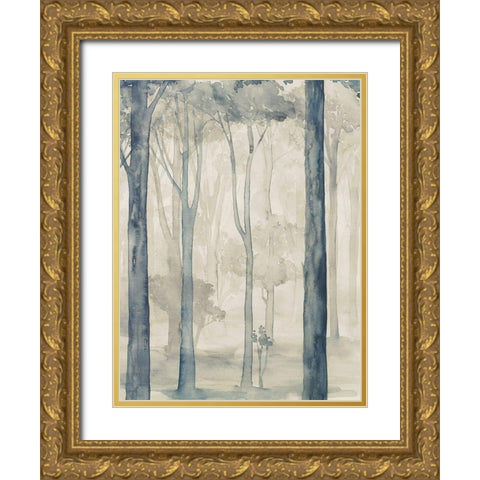 Custom Whispering Woodland I Gold Ornate Wood Framed Art Print with Double Matting by Popp, Grace