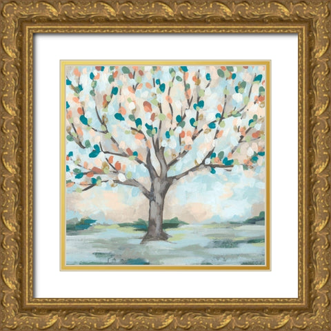 Delicate Arbor II Gold Ornate Wood Framed Art Print with Double Matting by Vess, June Erica