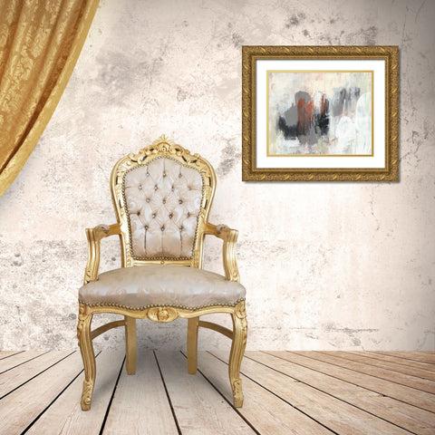 Neutrals and Rust II Gold Ornate Wood Framed Art Print with Double Matting by Goldberger, Jennifer