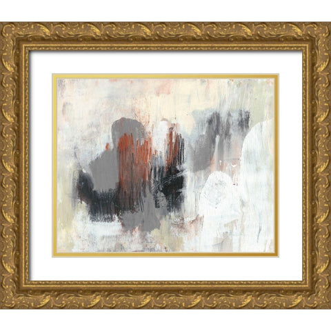 Neutrals and Rust II Gold Ornate Wood Framed Art Print with Double Matting by Goldberger, Jennifer