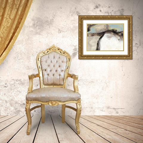 Ribbon Sands II Gold Ornate Wood Framed Art Print with Double Matting by Goldberger, Jennifer