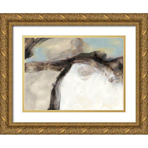 Ribbon Sands II Gold Ornate Wood Framed Art Print with Double Matting by Goldberger, Jennifer