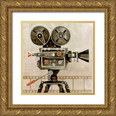 Vintage Reel I Gold Ornate Wood Framed Art Print with Double Matting by Popp, Grace