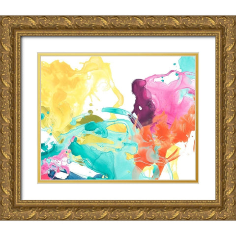 Elemental Motion II Gold Ornate Wood Framed Art Print with Double Matting by Vess, June Erica
