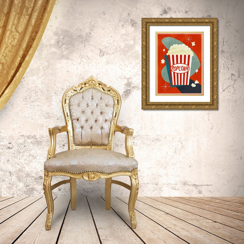 Retro Refreshments I Gold Ornate Wood Framed Art Print with Double Matting by Borges, Victoria