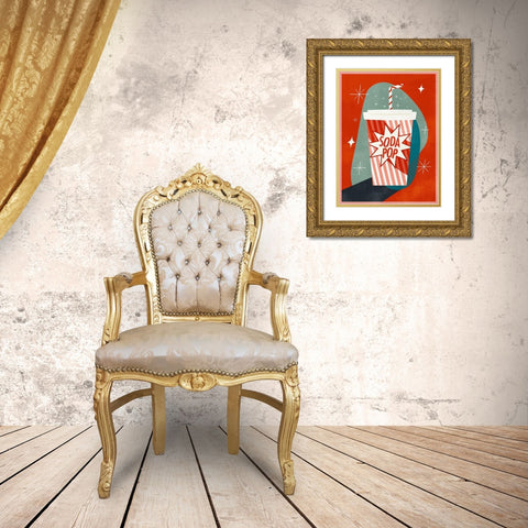 Retro Refreshments II Gold Ornate Wood Framed Art Print with Double Matting by Borges, Victoria