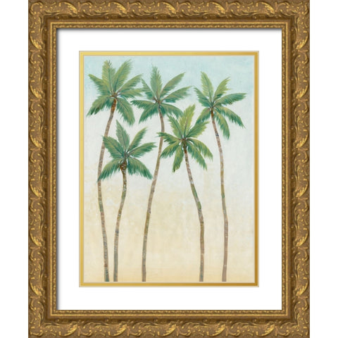 Palm Treeline III Gold Ornate Wood Framed Art Print with Double Matting by OToole, Tim