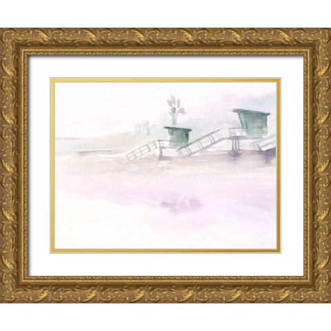 Dawn Beach Break III Gold Ornate Wood Framed Art Print with Double Matting by Parker, Jennifer Paxton