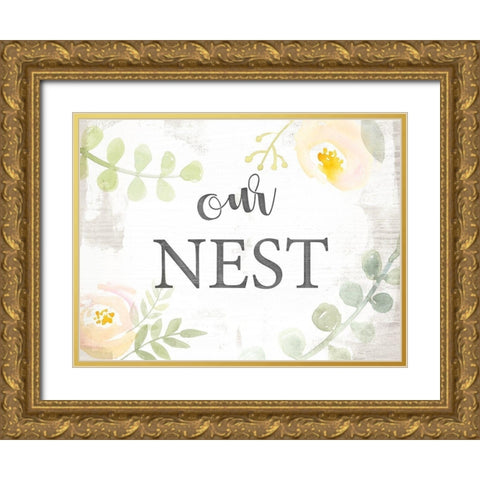 Farmhouse Sayings V Gold Ornate Wood Framed Art Print with Double Matting by Borges, Victoria