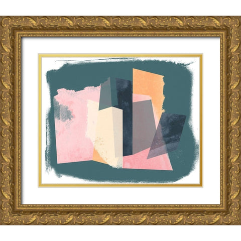 Paper Mirage II Gold Ornate Wood Framed Art Print with Double Matting by Vess, June Erica