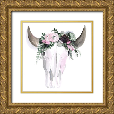 Bohemian Horns I Gold Ornate Wood Framed Art Print with Double Matting by Parker, Jennifer Paxton