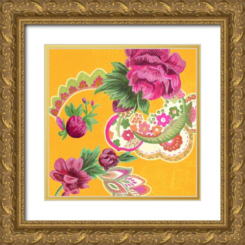 China Garden II Gold Ornate Wood Framed Art Print with Double Matting by Wang, Melissa