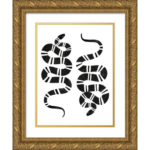 Epidaurus Snake I Gold Ornate Wood Framed Art Print with Double Matting by Scarvey, Emma