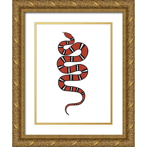 Epidaurus Snake VI Gold Ornate Wood Framed Art Print with Double Matting by Scarvey, Emma