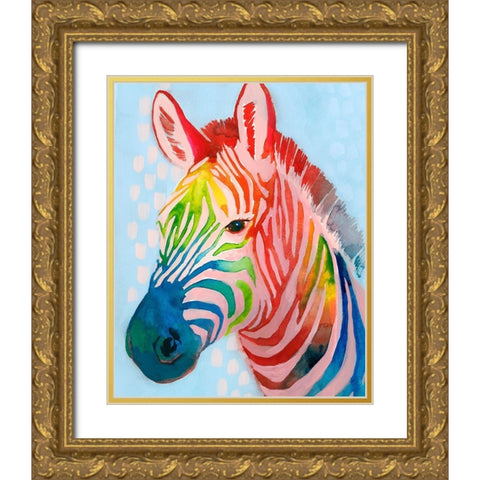 Jungle Spectrum I Gold Ornate Wood Framed Art Print with Double Matting by Popp, Grace