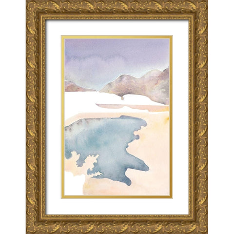 Cross Country Abstraction III Gold Ornate Wood Framed Art Print with Double Matting by Chabot, Natasha